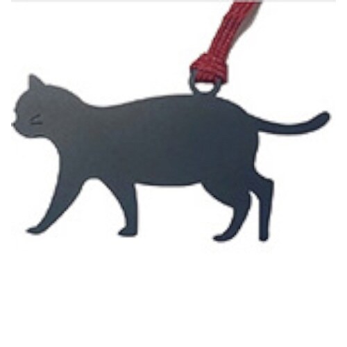 ブックマーク 散歩猫B ブラック×10