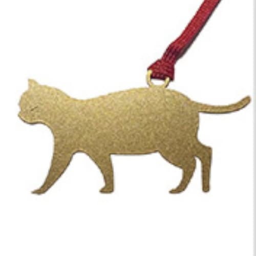 ブックマーク散歩猫MGメタリックゴールド×10