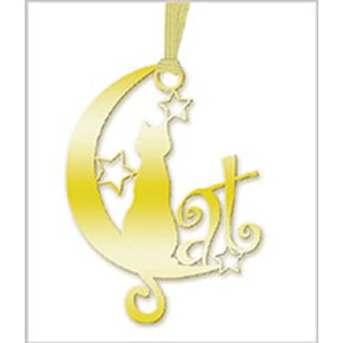 キャットブックマーク 猫と月G ゴールド×10