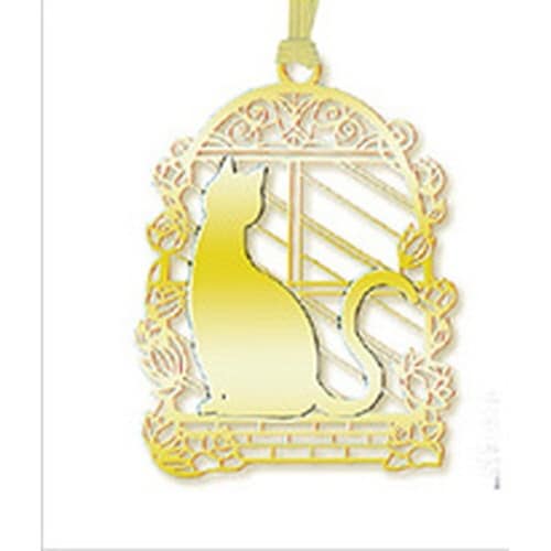 キャットブックマーク 猫と窓G ゴールド×10