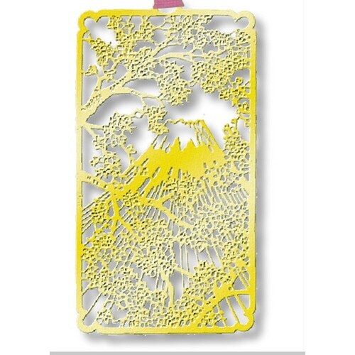 ブックマーク 富士と桜 ゴールド×10