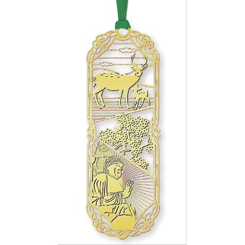 しおり 金のしおり 鹿と大仏 gold×10