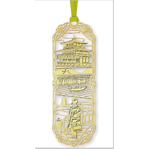 ブックマーク 金閣寺と舞妓 ゴールド×10