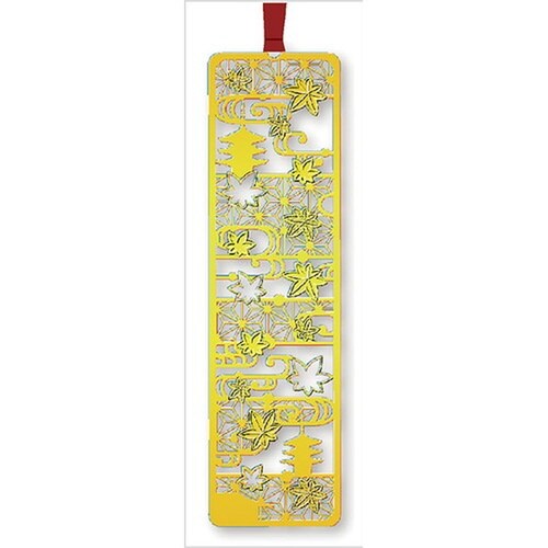 御朱印ブックマーク 紅葉O ゴールド×10