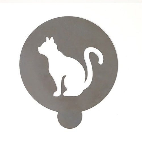 キッチン雑貨 ラテアートステンシル 猫×5