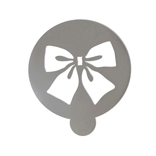 ラテアートステンシル リボン シルバー×5