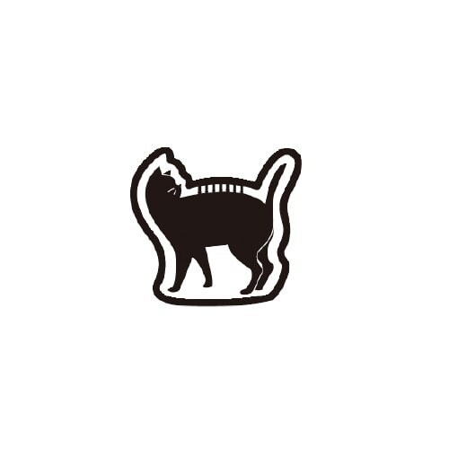 クリップ プチクリ 振り返り猫Bブラック×10