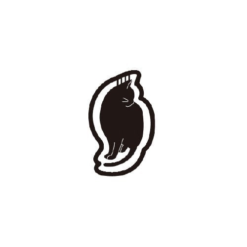 クリップ プチクリ チラ見猫B ブラック×10