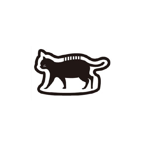 クリップ プチクリ 散歩猫B ブラック×10