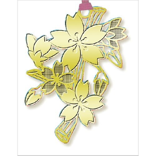 ブックマーク 金のしおり 桜H ゴールド×10