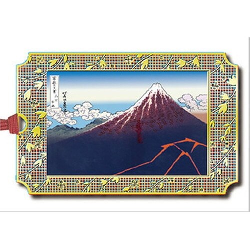 ブックマーク 北斎 山下白雨 ゴールド×10