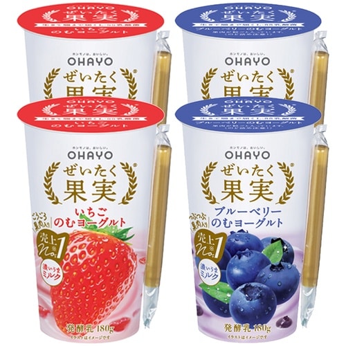 オハヨー乳業 ぜいたく果実 のむヨーグルト 2種セ