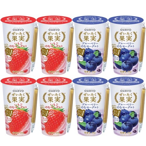 オハヨー乳業 ぜいたく果実 のむヨーグルト 2種セ