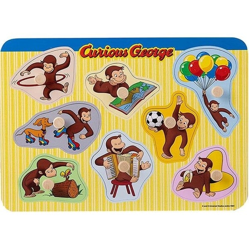 おさるのジョージ 木製かたちあわせパズル