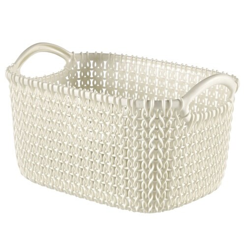 ニット スクエアバスケット3L WH×5