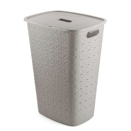 ソフテックふた付バスケット56Lグレーベージュ×6