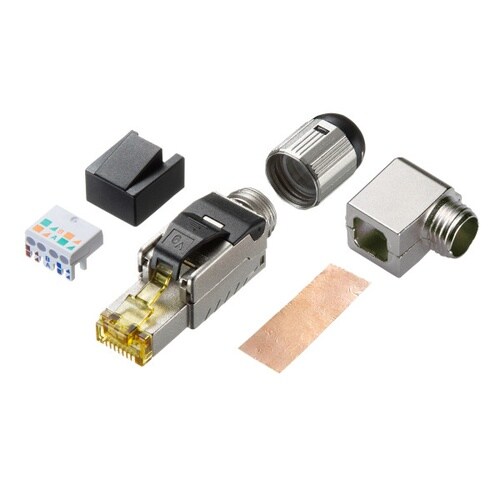 自作用RJ−45コネクタ(L字型・カテゴリ6A)