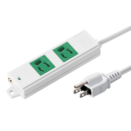 工事物件タップ(3P・2個口・3m・グリーン)