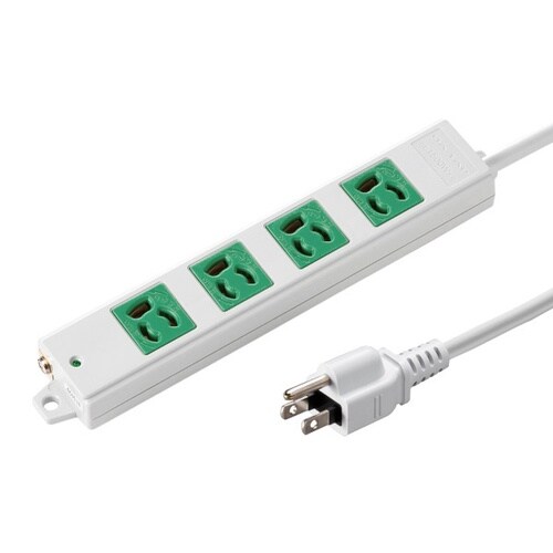 工事物件タップ緑(3P・4個口・3m)