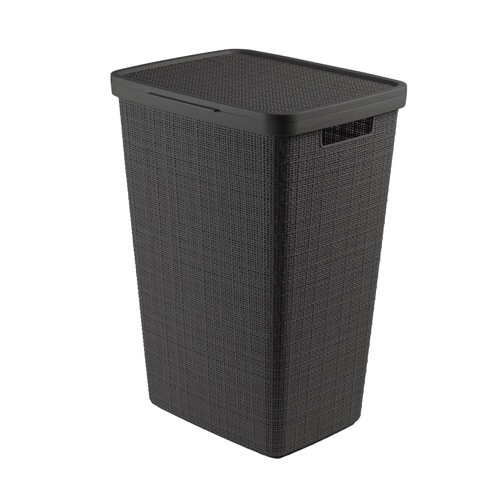 ジュート ふた付きバスケット58L GY×6