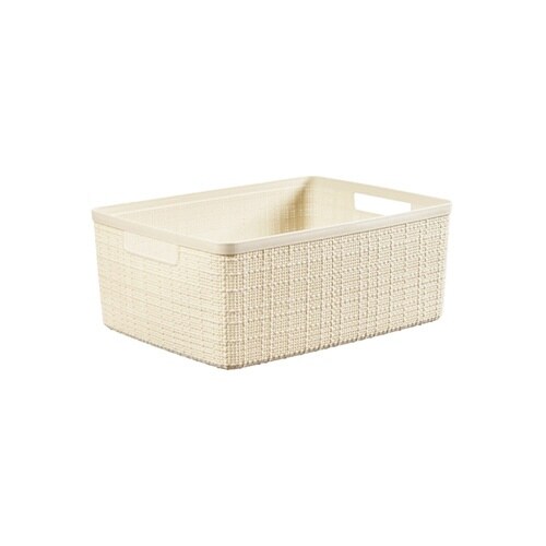 ジュート ミディアムバスケット12L WH×6