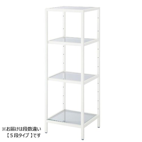 ボックスフレームテーブル 5段 サテンホワイト