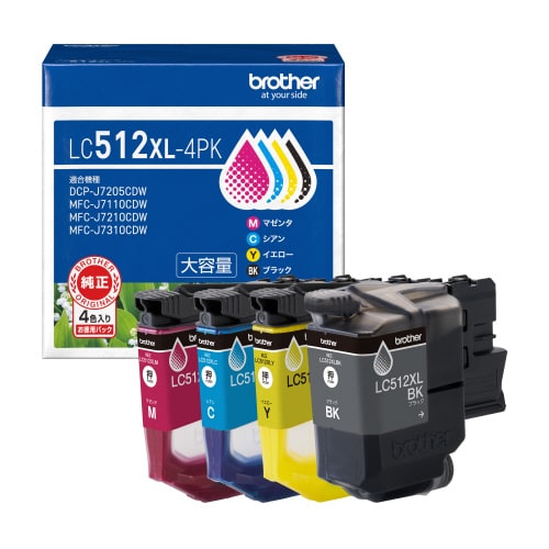 純正インク LC512XLー4PK 4色パック