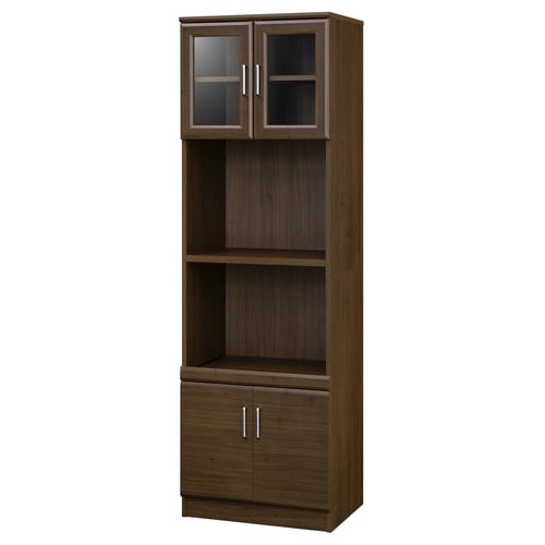 ベアルモ キッチンレンジ収納食器棚 ダークブラウン