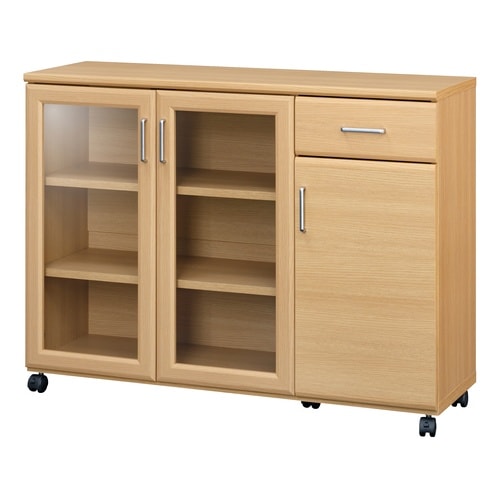 ベアルモ カウンターワゴン食器棚 ナチュラル