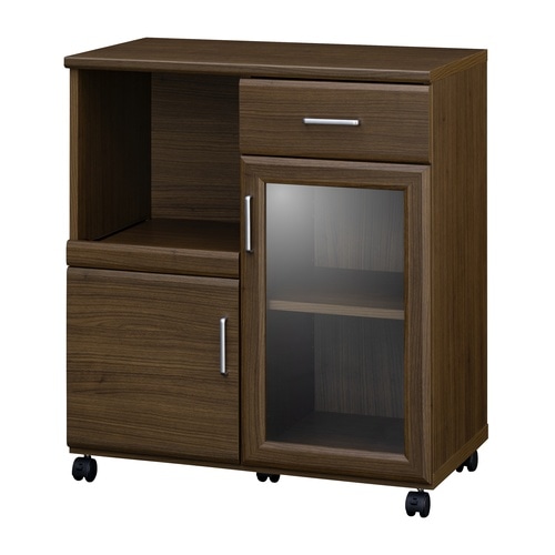 ベアルモ カウンターワゴンレンジ台 ダークブラウン