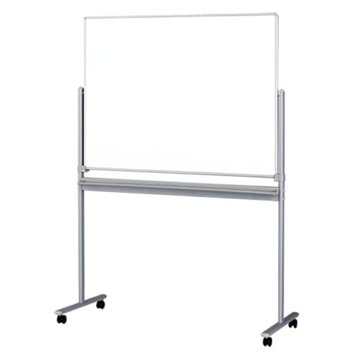 脚付きホワイトボード両面スチールW1290シルバー