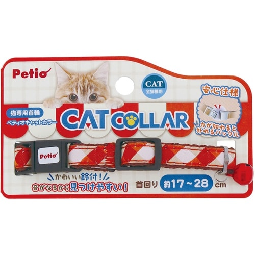 CAT COLLAR チェック レッド