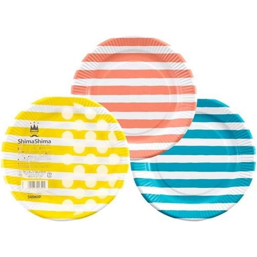 しましまペーパープレート 18cm 10