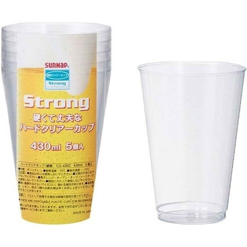 クリアカップ 使い捨て 430mL 5個