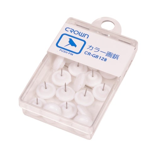 カラー画鋲 白 1袋(20本入) CR−