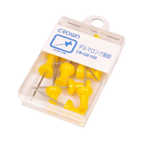 ダルマロング画鋲 黄 1袋(11本入)