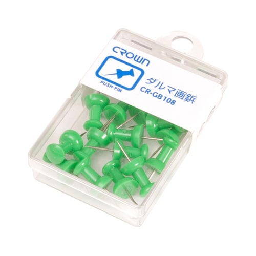 ダルマ画鋲 緑 1袋(16本入) CR−