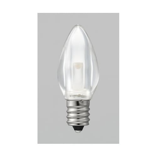 LEDローソク球電球色 E12 クリア
