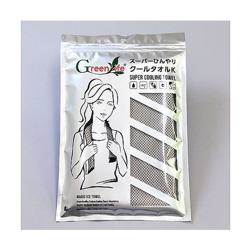 スーパーひんやりクールタオルK グレー