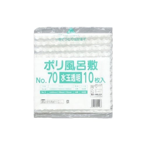 ポリ風呂敷 No.70 水玉透明 1袋(