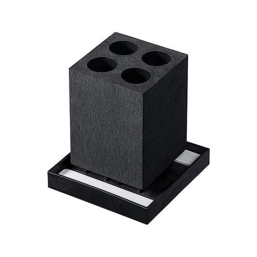 傘立て 珪藻土 4本 ストレート ブラッ