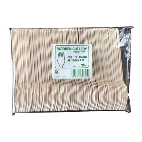 使い捨て フォーク 木製 100本入 1