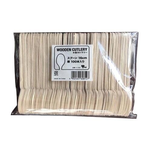 使い捨て スプーン 木製 100本入 1