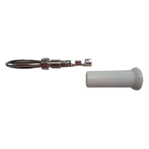 バナナプラグ(圧着式) 白 P−421(