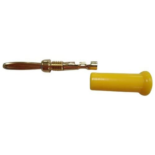 バナナプラグ(圧着式) 黄 P−421−