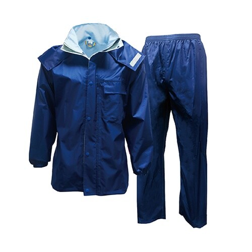 ひんやり、実感レインスーツ ネイビー M
