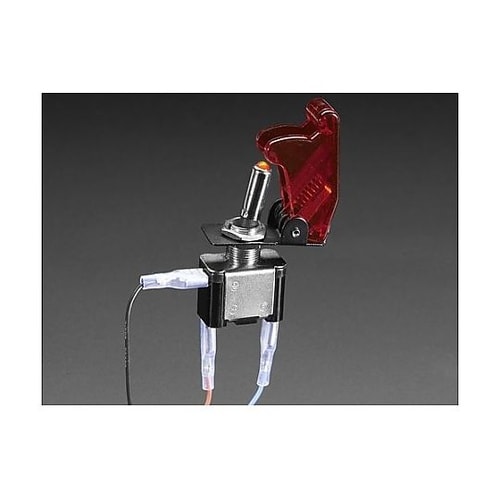 LED点灯トグルスイッチ(赤色カバー付き