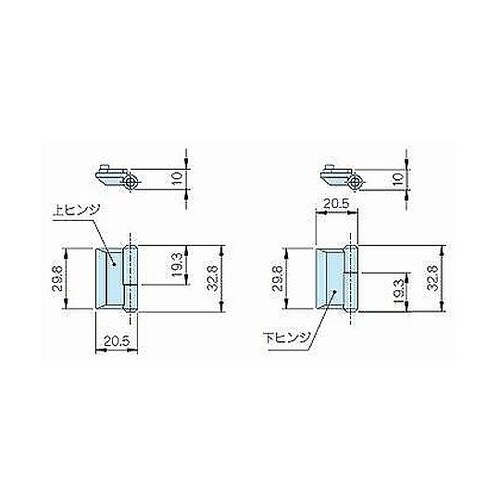 FW型開閉ヒンジ(上下セット) FW−2