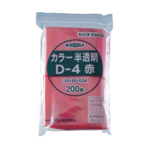 チャック付ポリ袋 ユニパック D−4 半