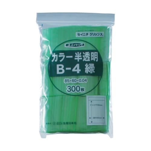 チャック付ポリ袋 ユニパック B−4 半